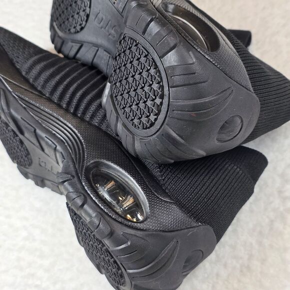 HKR Black Knitted Slip-On Sneakers with Ribbed Texture Size 9 - Picture 9 of 17